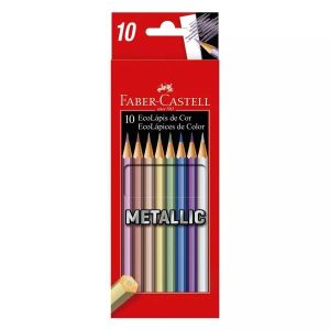 Lápis De Cor Metallic Faber-Castell - 10 Cores