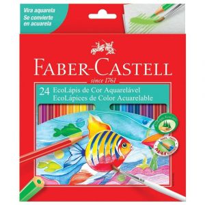 Lápis De Cor Aquarelável Faber-Castell - 24 Cores