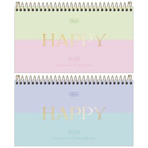 Agenda Espiral de Bolso Happy 2025 Tilibra (Sortido)