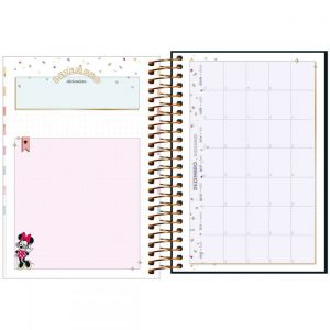 Agenda Espiral Diária 12,9 x 18,7 cm Minnie 2022 (Sortido)