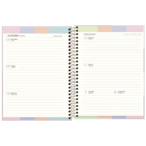 Planner Espiral 17,7 X 24cm Happy 90g 2025 Tilibra (Sortido)