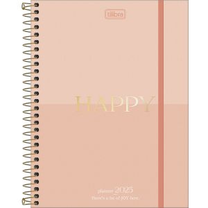 Planner Espiral 17,7 X 24cm Happy 90g 2025 Tilibra (Sortido)