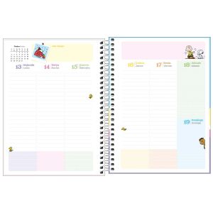 Planner Espiral 17,7 X 24cm Snoopy 2025 Tilibra (Sortido)