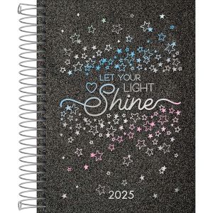 Agenda Espiral Diária 11,7 X 16,4 Cm Shine 2025 Tilibra (Sortido)