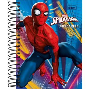 Agenda Espiral Diária Spider Man 2025 Tilibra (Sortido)