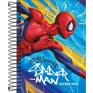 Agenda Espiral Diária Spider Man 2025 Tilibra (Sortido)