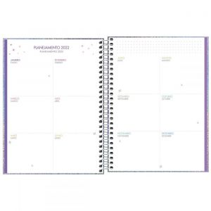 Planner Espiral 17,7 x 24 cm Glow 2022