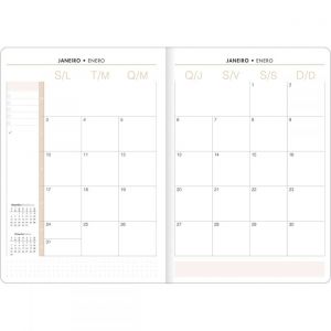 Planner Grampeado 17,8 x 25,4 cm Kraftwork 90 G 2023 (Sortido)