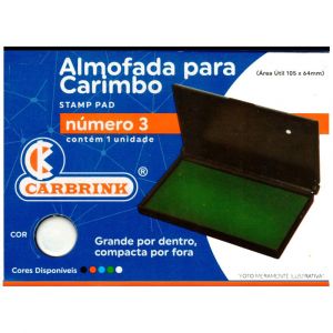 Almofada para Carimbo Nº3 Carbrink  (105 x 65 mm) - Sem Tinta (Unidade)