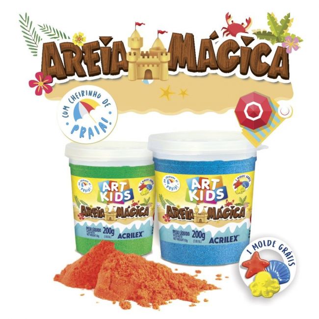 Areia Mágica Art Kids Pote 200g - Sortido* (Unidade)