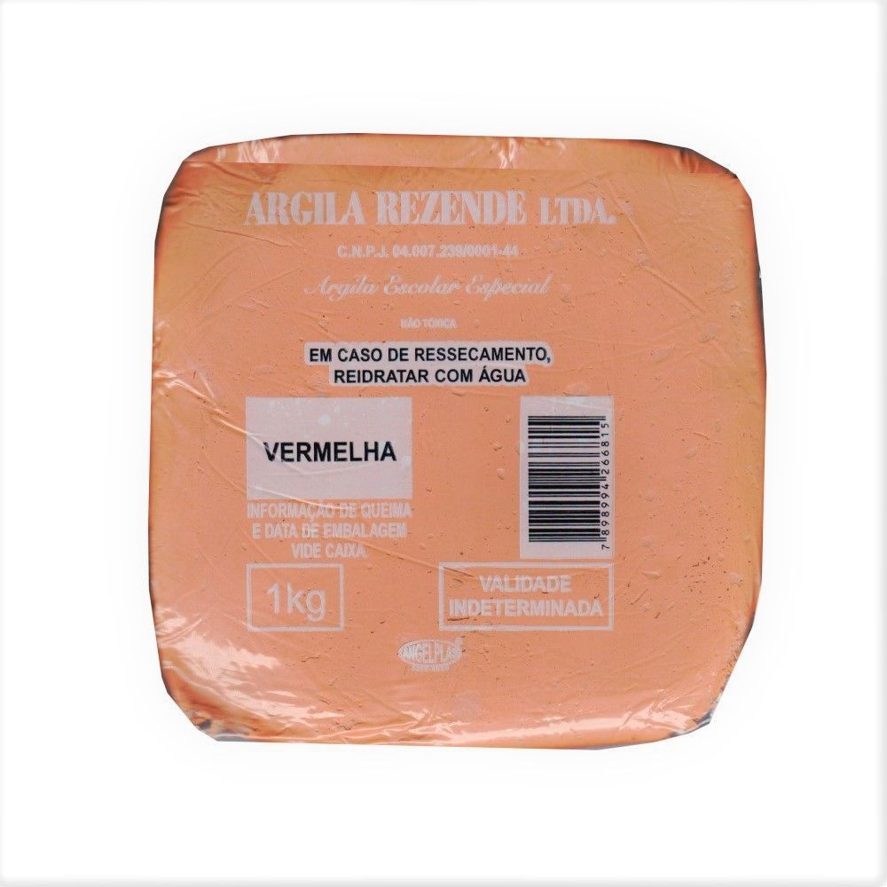 ARGILA VERMELHA ESCOLAR 1KG