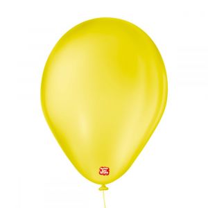 Balão Liso 7 Polegadas - Amarelo Citrino - 50 Unidades