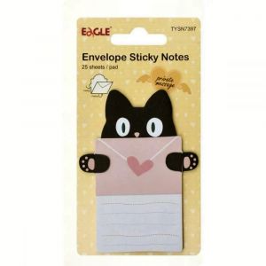 Bloco Adesivo - Envelope Sticky Notes - 25 Folhas - Gato