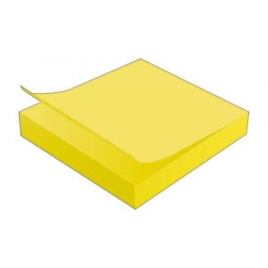 Bloco Adesivo Tili Notes 76x76mm 100 Folhas Amarelo Neon