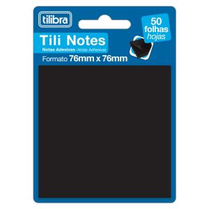 Bloco Adesivo Tili Notes 76x76mm 50 Folhas Preto Tilibra 