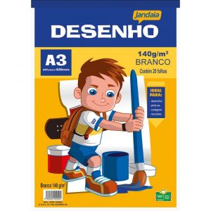 Bloco de Desenho A3 140g 20 Folhas - Branco