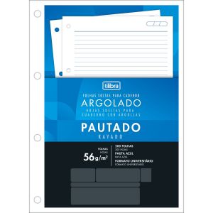  Bloco Refil Tiliflex Folhas Soltas para Caderno Argolado Universitário Académie 96 Folhas