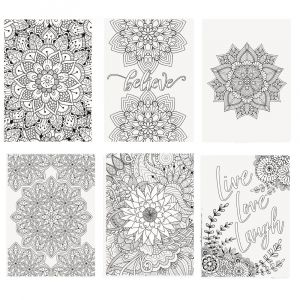  Bloco com Ilustrações para Pintar Jandaia Arts 180g/m² A4 28 Folhas - Branco