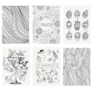  Bloco com Ilustrações para Pintar Jandaia Arts 180g/m² A4 28 Folhas - Branco