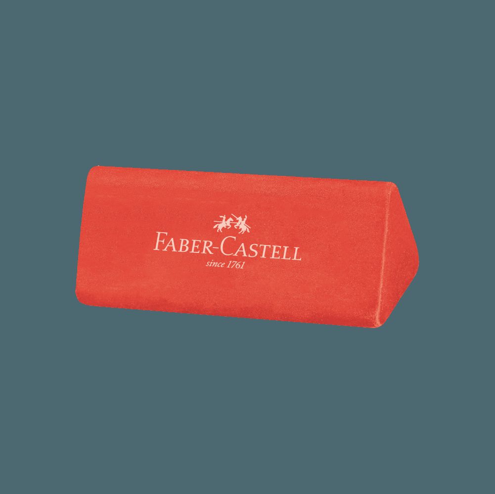 Borracha Triangular Jumbo Vermelha Faber-Castell