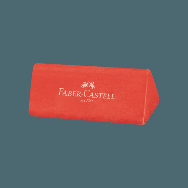 Borracha Triangular Jumbo Vermelha Faber-Castell