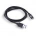 Cabo USB x Micro USB B 2.0 - 5 pinos - 1 Metro - MUSB-1 - Preto