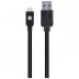 Cabo USB x Micro USB B 2.0 - 5 pinos - 1 Metro - MUSB-1 - Preto