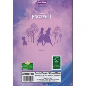 Caderno Brochura 1/4 Capa Dura 96 Folhas - Frozen II