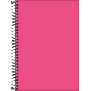 Caderno 1/4 Espiral Sem Pauta Neon Pink 80 Folhas