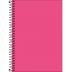 Caderno 1/4 Espiral Sem Pauta Neon Pink 80 Folhas