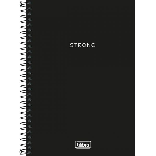 Caderno 1/4 Espiral Sem Pauta Neon Preto 80 Folhas