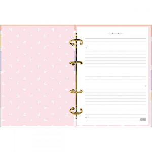 Caderno Argolado Cartonado Colegial Happy 160 Folhas