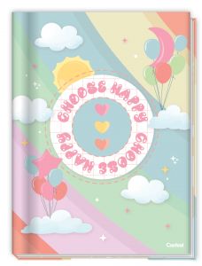 Caderno Brochura 1/4 Capa Dura Arco-iris 80 Folhas Credeal (Sortido)