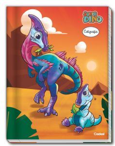 Caderno Brochura 1/4 Capa Dura Super Dino 80 Folhas Credeal (Sortido)