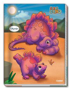 Caderno Brochura 1/4 Capa Dura Super Dino 80 Folhas Credeal (Sortido)