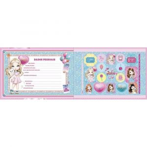 Caderno Brochura Pequeno Capa Dura 1/4 Desenho 40 Folhas Jolie