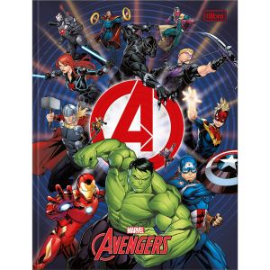 Caderno Brochura Universitário Capa Dura Avengers 80 Folhas (Sortido)