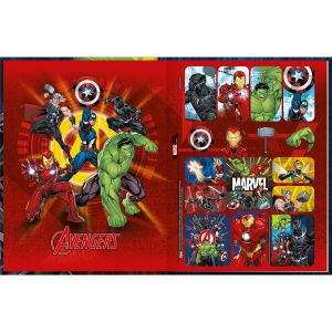 Caderno Brochura Universitário Capa Dura Avengers 80 Folhas (Sortido)