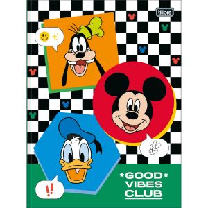 Caderno Brochura Capa Dura Universitário Mickey 80 Folhas (Sortido)