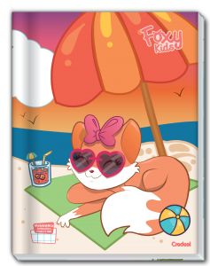 Caderno Brochura Caligrafia Capa Dura Foxy Kids 40 Folhas Credeal (Sortido)