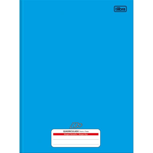 Caderno Brochura Quadriculado Capa Dura D+ Azul 0.7mm 96 Folhas Tilibra