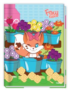 Caderno Brochura Quadriculado Capa Dura Foxy Kids 40 Folhas Credeal (Sortido)