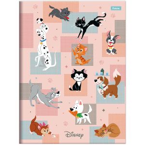 Caderno Brochura Capa Dura Disney Pets 80 Folhas Foroni (Sortido)