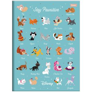 Caderno Brochura Capa Dura Disney Pets 80 Folhas Foroni (Sortido)