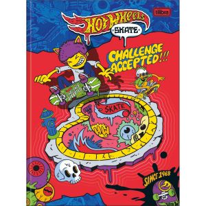 Caderno Brochura Universitário Capa Dura Hot Wheels Skate 80 Folhas Tilibra (Sortido)