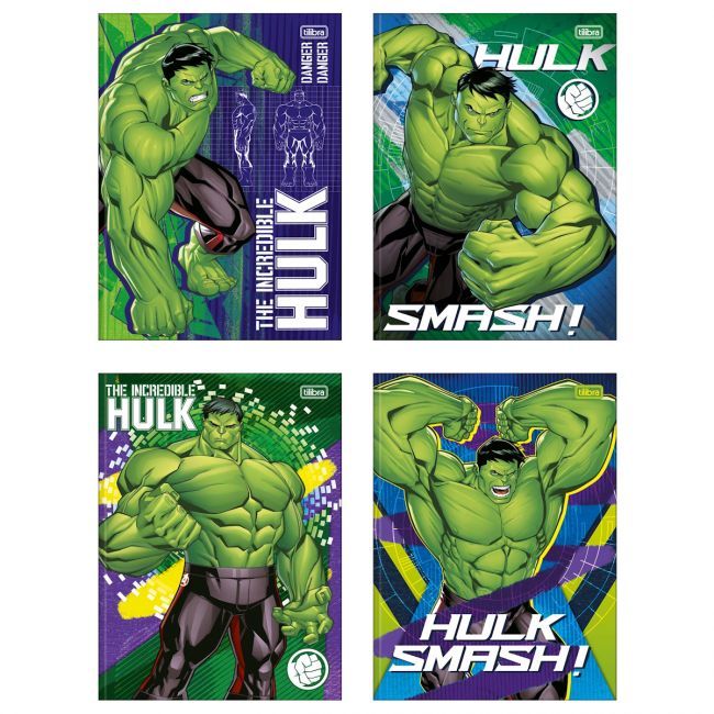 Caderno Brochura Capa Dura Universitário Hulk 80 Folhas Tilibra (Sortido)