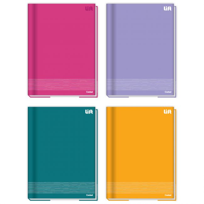 Caderno Brochura Universitário Capa Dura Lift Colorido 48 Folhas Credeal (Sortido)