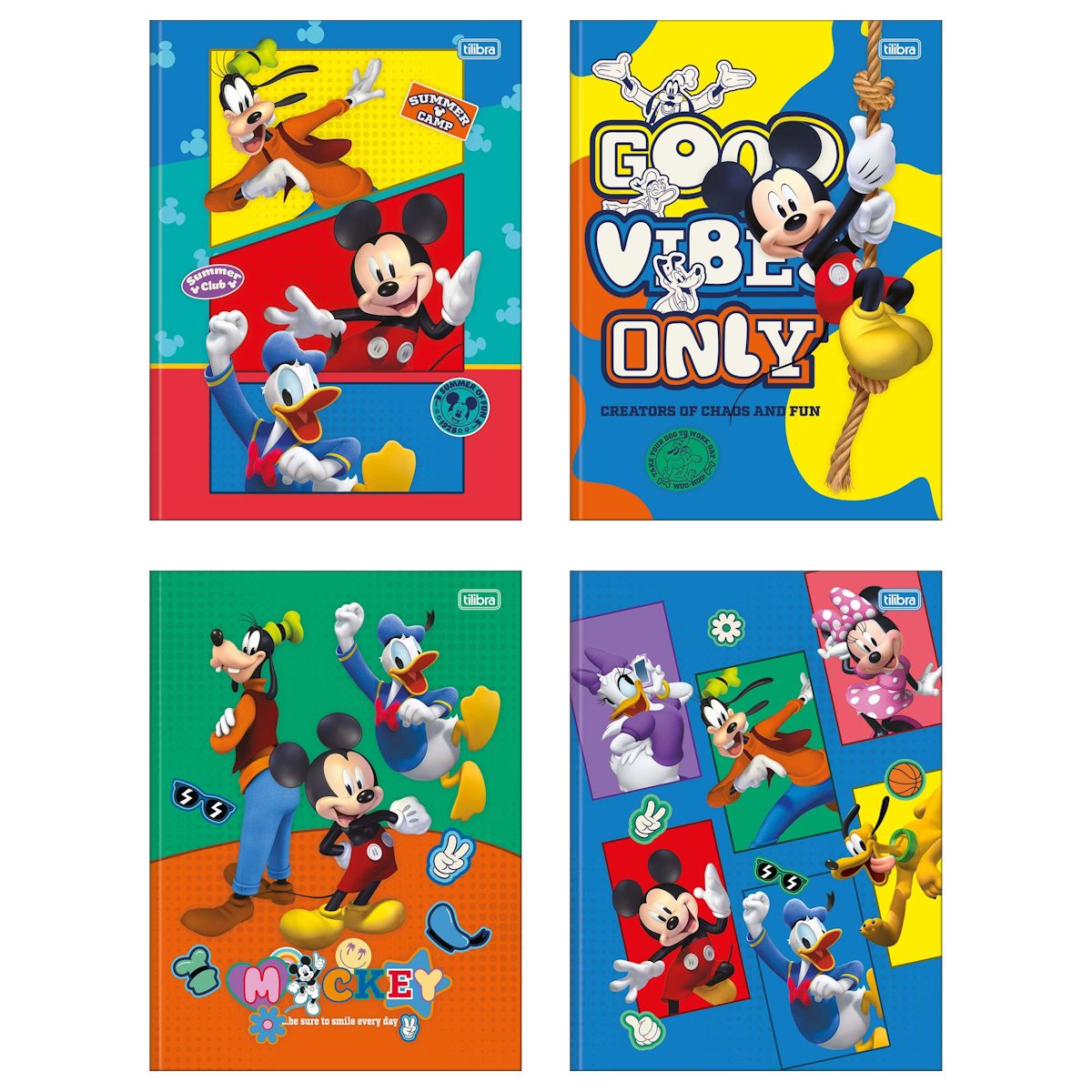 Caderno Brochura Capa Dura Universitário Mickey 48 Folhas Tilibra (Sortido)