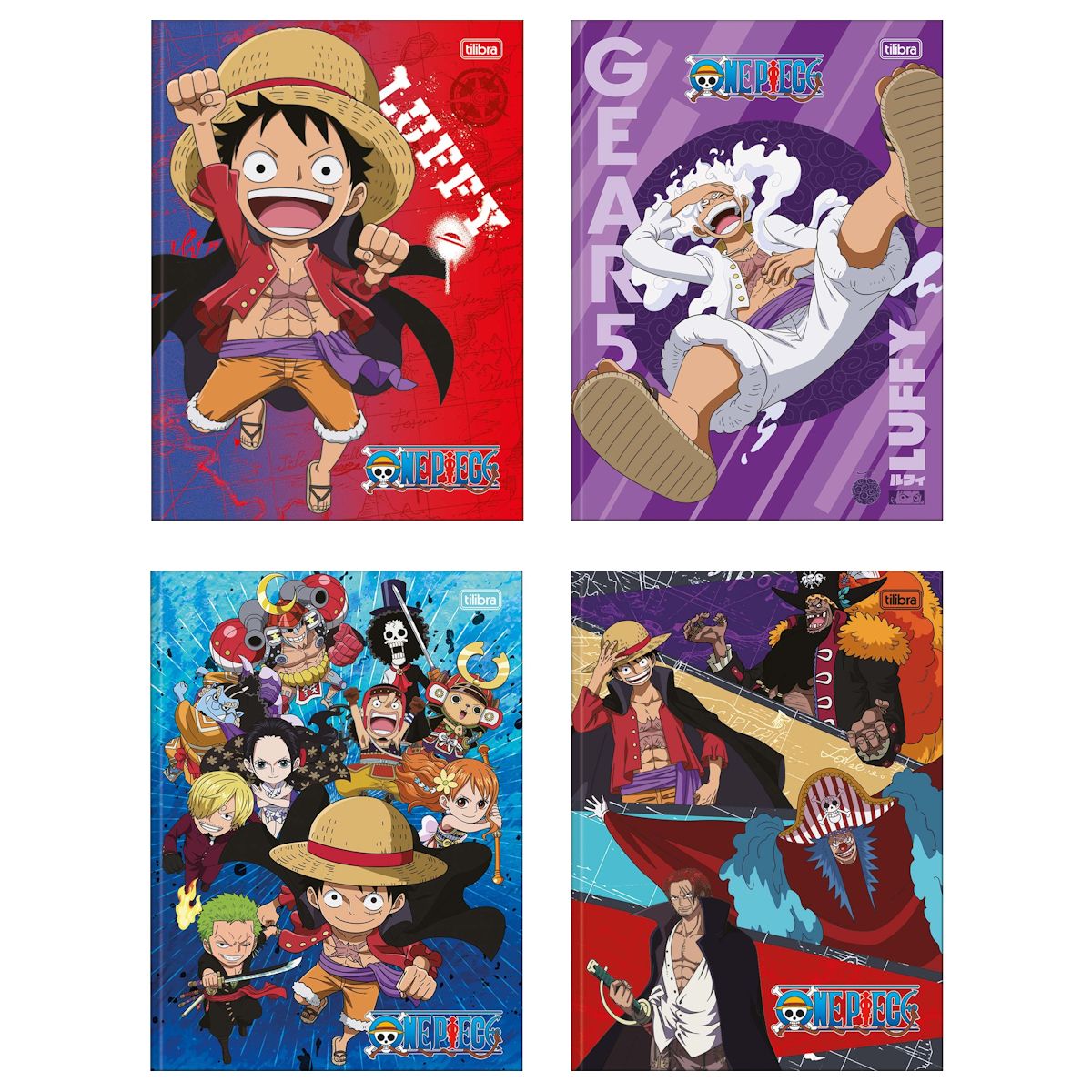 Caderno Brochura Capa Dura Universitário One Piece 80 Folhas Tilibra (Sortido)