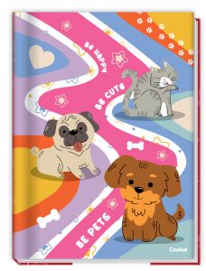 Caderno Brochura Universitário Capa Dura Pet Fun 80 Folhas Credeal (Sortido)